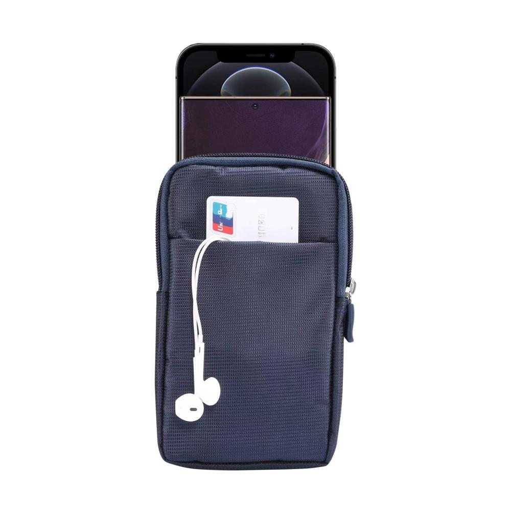Outdoor Herren Hüfttasche mit Reißverschluss Gürtelschlaufe und Karabiner - Praktische Handy Gürteltasche für Wanderungen und mehr