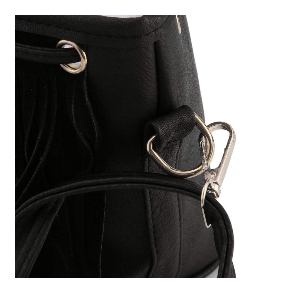 Damen Henkeltasche Schwarz aus PU Leder - Große Umhängetasche für Büro Schule Reisen - Wasserdichte Handtasche mit Stil für Arbeit und Einkauf