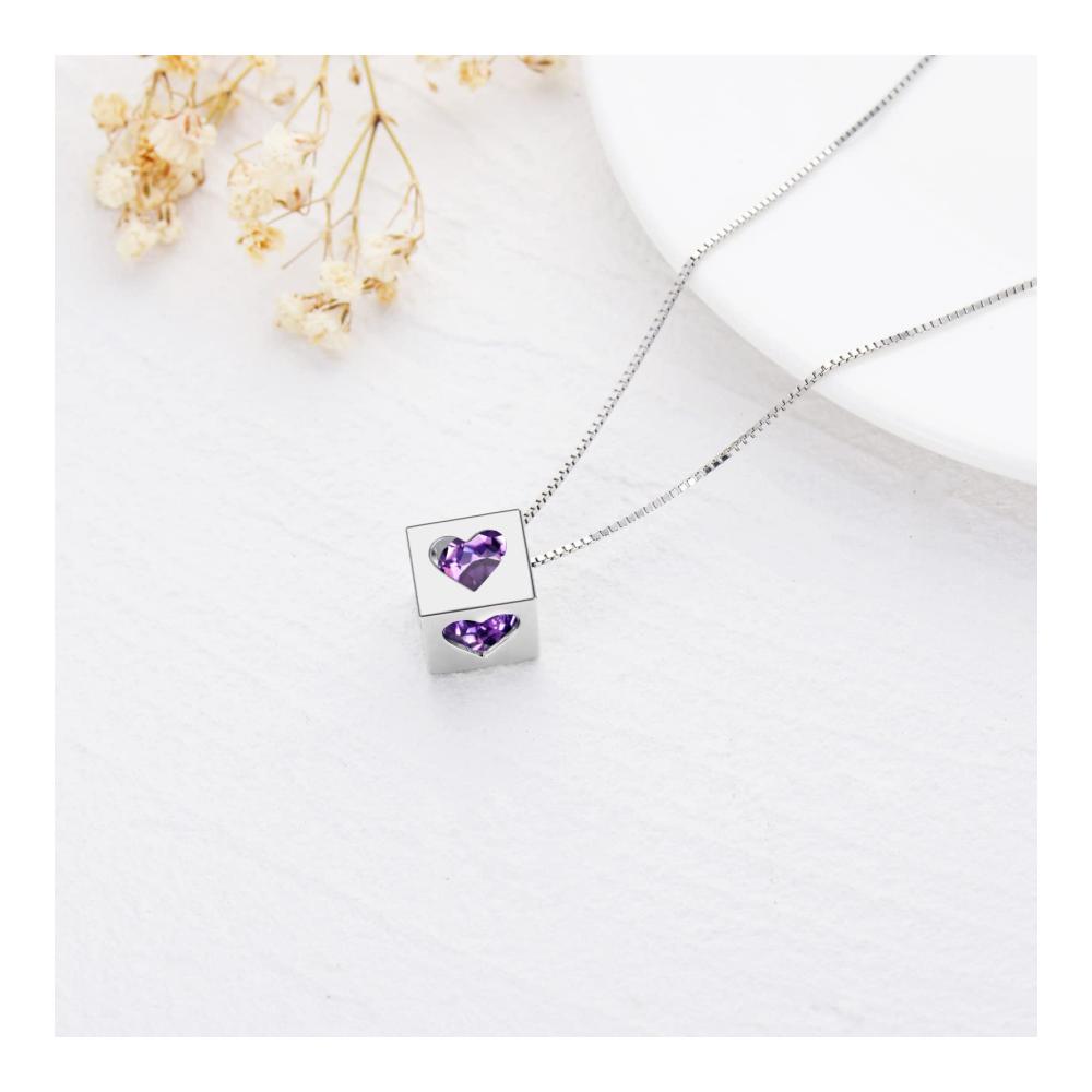 925 Sterling Silber Geburtsstein Halskette - Einzigartiges Jubiläums- und Geburtstagsgeschenk für Mädchen Frauen Teenager und Mütter