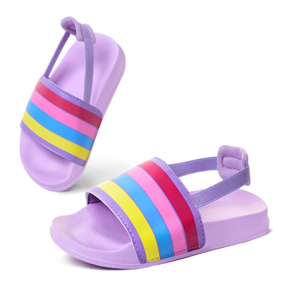 Dusch- & Badeschuhe Ulikey für Kinder Sommerliche Badeschlappen rutschfeste Strand Hausschuhe leicht und flach – Ideal für Mädchen und Jungen beim Schwimmen am Strand und in der Dusche (Größe 20-30
