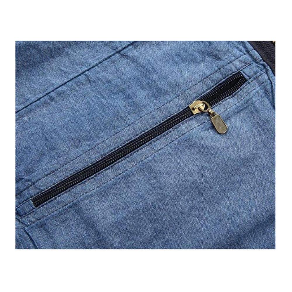 Herren Jeansweste für Outdoor-Aktivitäten Daoba Fotografen Ärmellos Jacke mit Multi-Taschen ideal für Camping Wandern Angeln und Arbeit