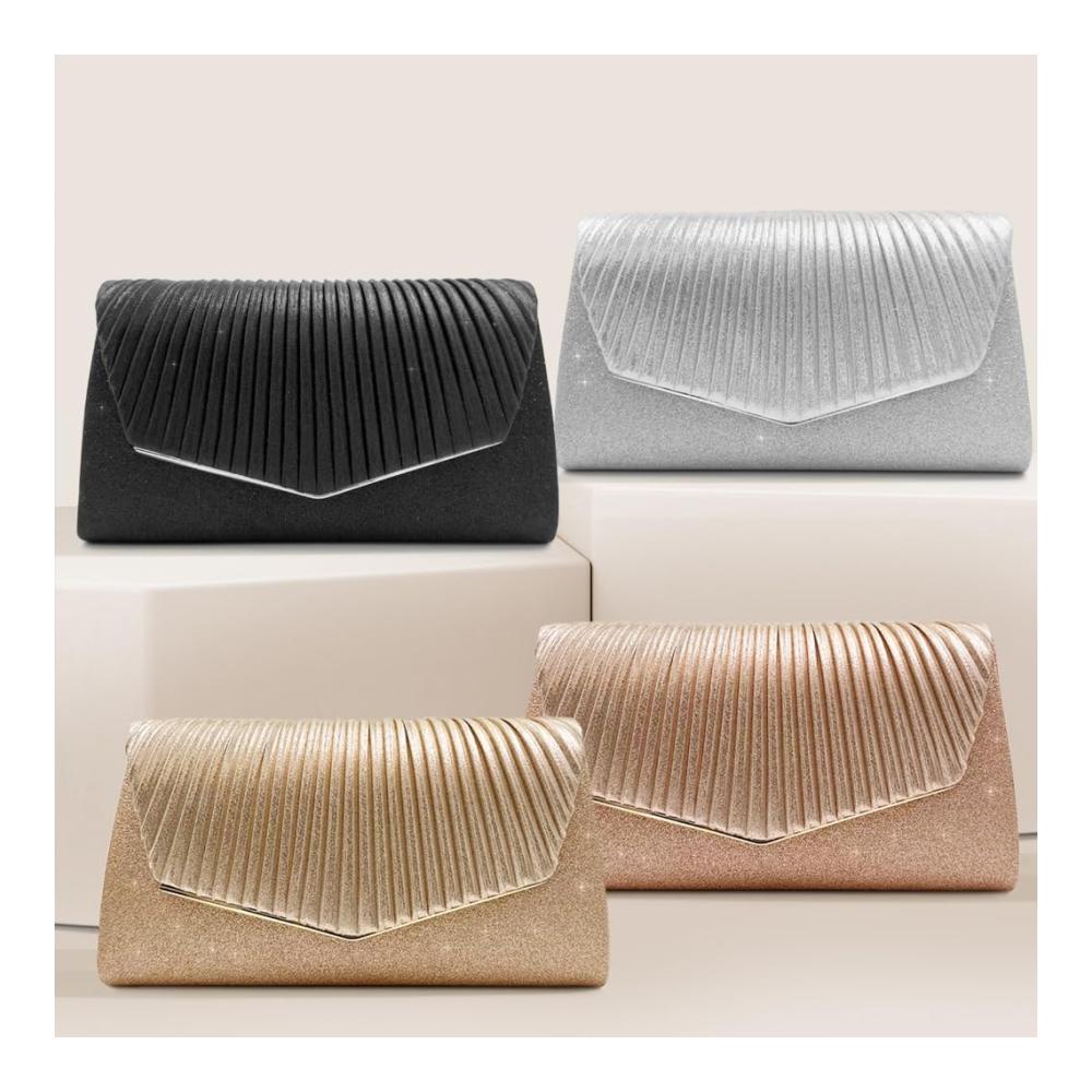 Funkelnde Clutch mit Abnehmbarer Kette - Elegante Abendtasche für Frauen ideal für Abschlussball Hochzeit und Bankette