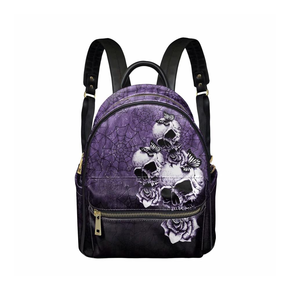 Rucksackhandtaschen Trendige PU-Leder Schultertasche mit Reißverschluss - Niedliches Faultier Design