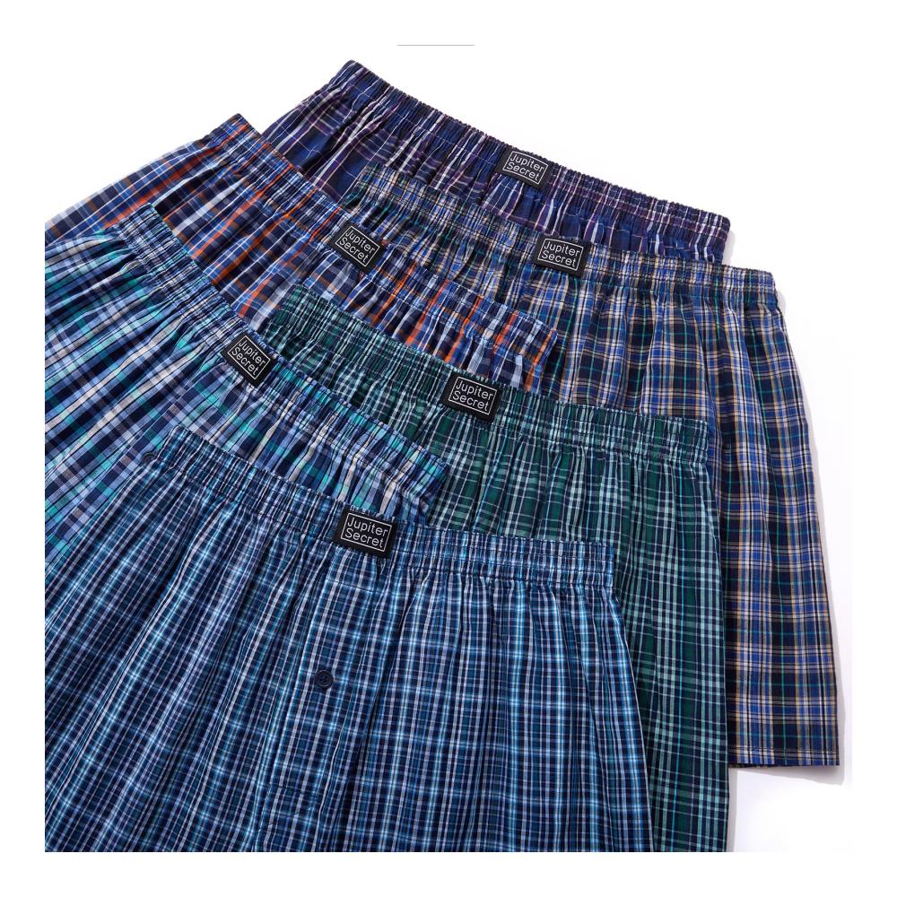 JupiterSecret Herren Boxershorts 6er Pack - 100% Baumwolle Weich & Atmungsaktiv Vielfarbige Unterhosen für Männer