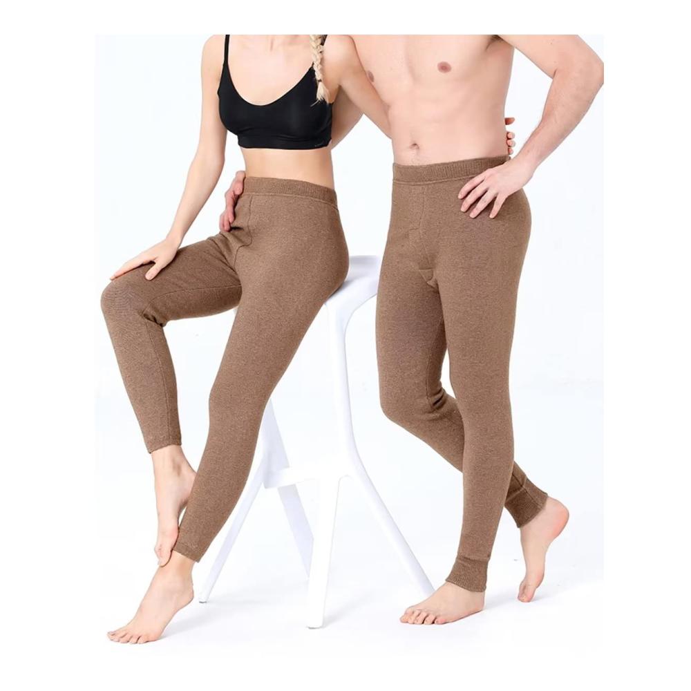 Winter Base Layer Herren Thermal Unterteile & Damen Leggings aus 100% Kaschmir-Fleece