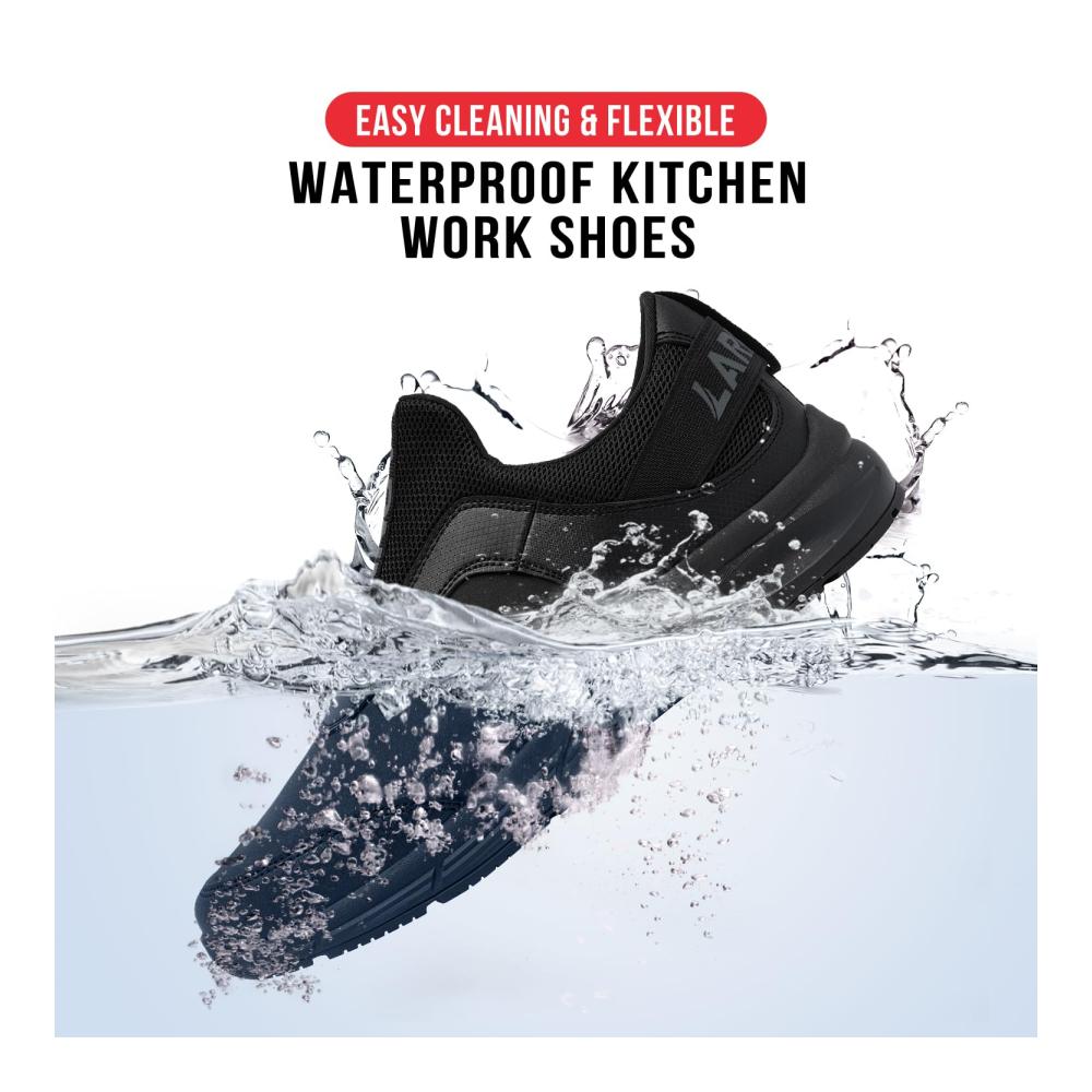 Herren Kochschuhe Rutschfeste Arbeitsschuhe für die Küche Wasserfest & Leicht – Ideal für Kellner und Gastronomie
