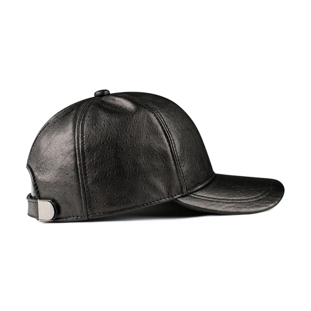 Braune Baseballkappe aus Echtem Leder – Verstellbare Outdoor-Mütze mit Schaffell-Finish und Snapback-Verschluss – Hochwertiger Papa Hut Individuell Einstellbar