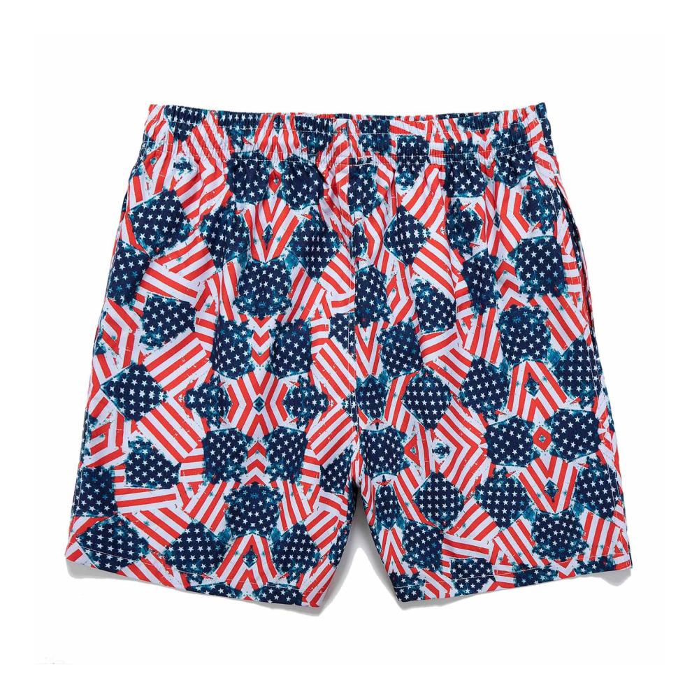 Neopren Badeshorts für Herren mit Taschen - Bedruckte Beach Shorts für Fitness Bodybuilding und Sommer Schwimmen