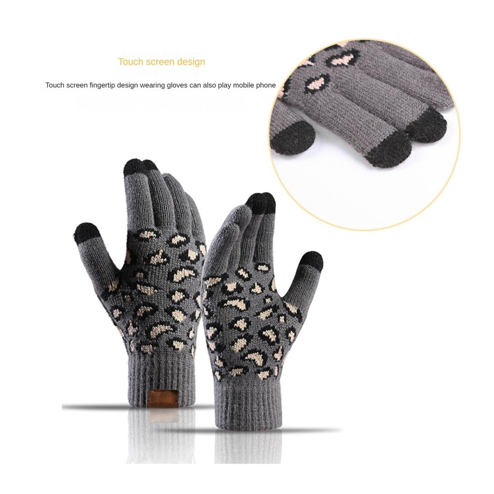 Damen Winter Accessoire Set Mütze langer Schal & Touchscreen-Handschuhe - 3-teiliges warmes Damen Mützen Schal und Handschuh Ensemble