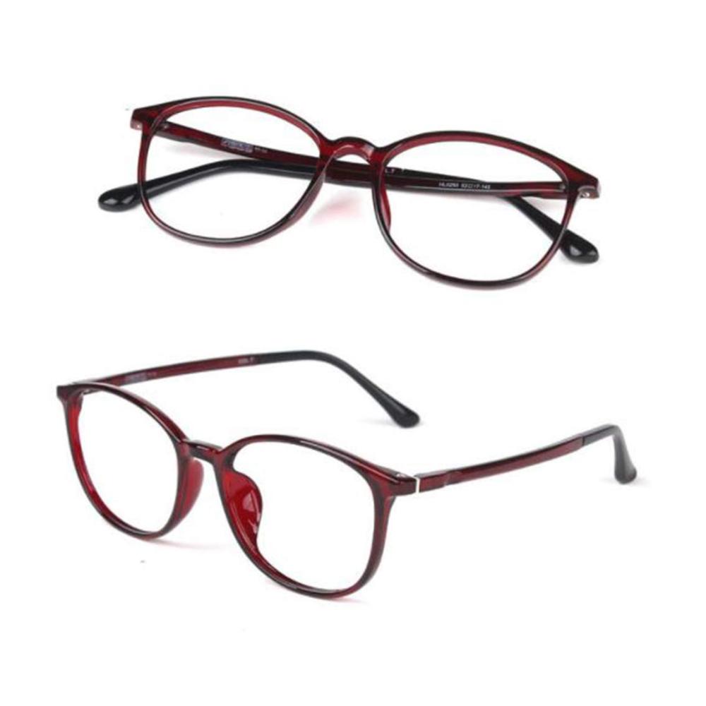 Brillenfassungen Resilience Upgrade HD Resin Lesebrille mit TR90-Rahmen Ultraleicht Strahlungsarm Grüne Folie Einteilige Nasenpolster (Schwarz Rot