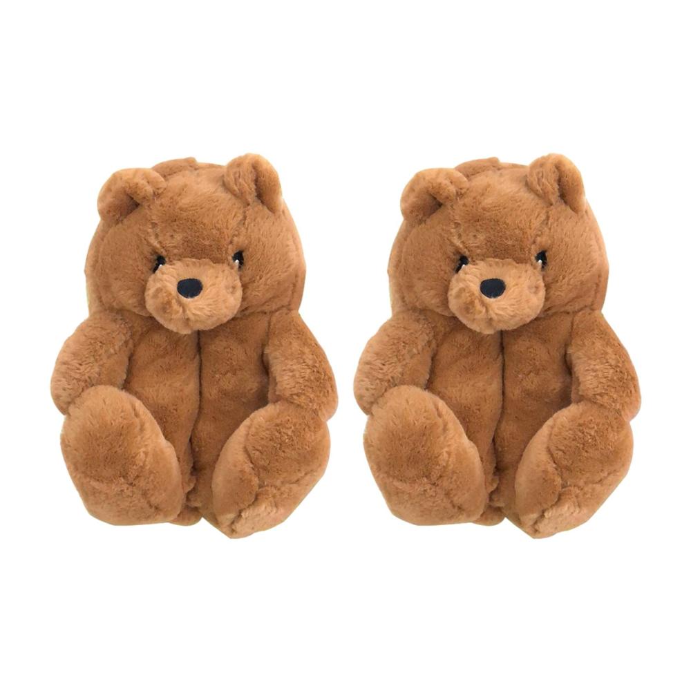 Teddybär Hausschuhe - Warme Winter Hausschuhe für Mädchen | Flauschige rutschfeste Winterschuhe als ideale Geschenke