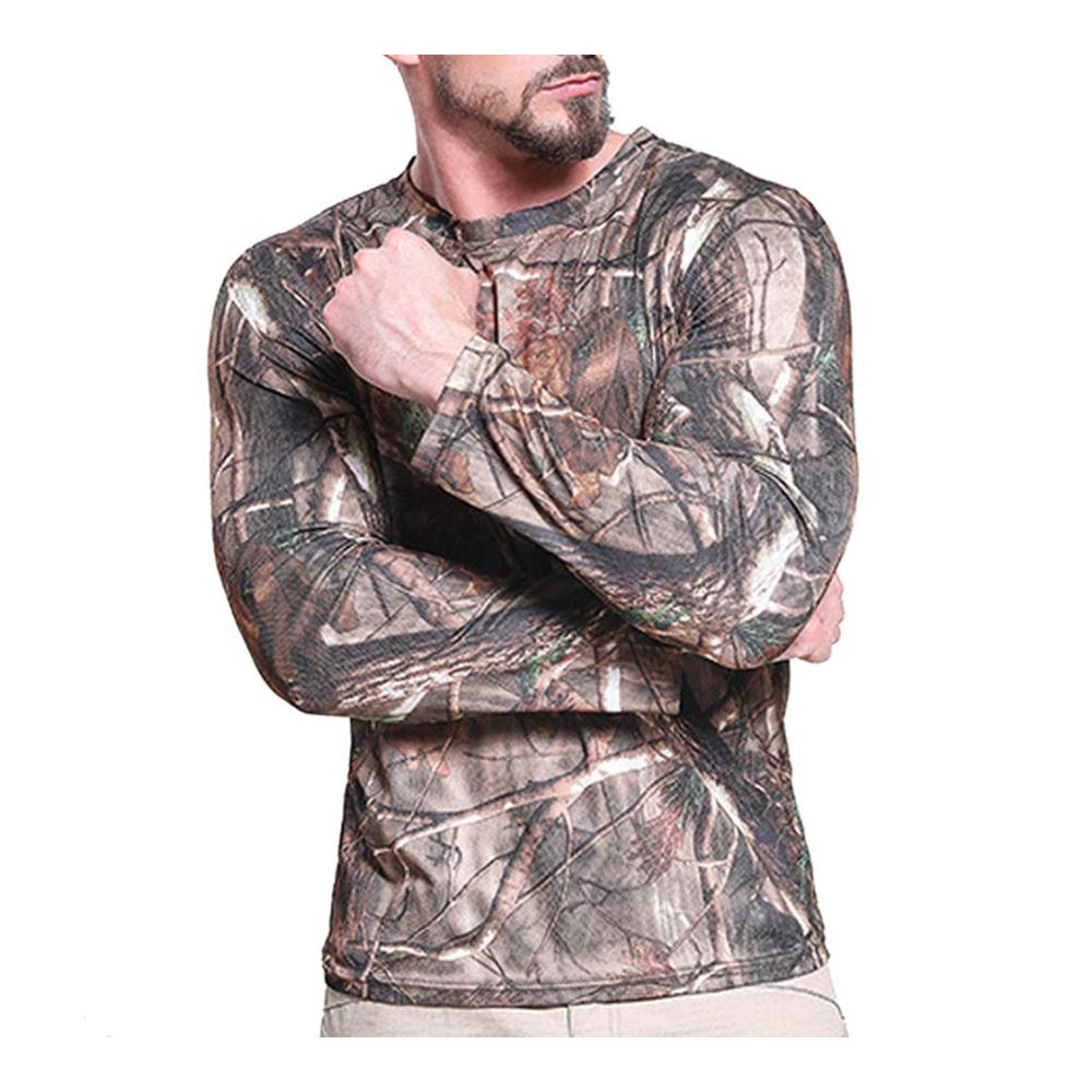 Herren Langarmshirt Taktisches Camouflage Compression Tee für Sport & Outdoor - Schnelltrocknendes Army Combat Shirt