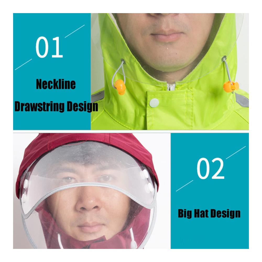 Wasserdichter Regenanzug Atmungsaktive Fahrrad Regenjacke für Herren und Damen - Reflektierendes Radtrikot ideal für Frühling und Sommer (Größe A 4XL