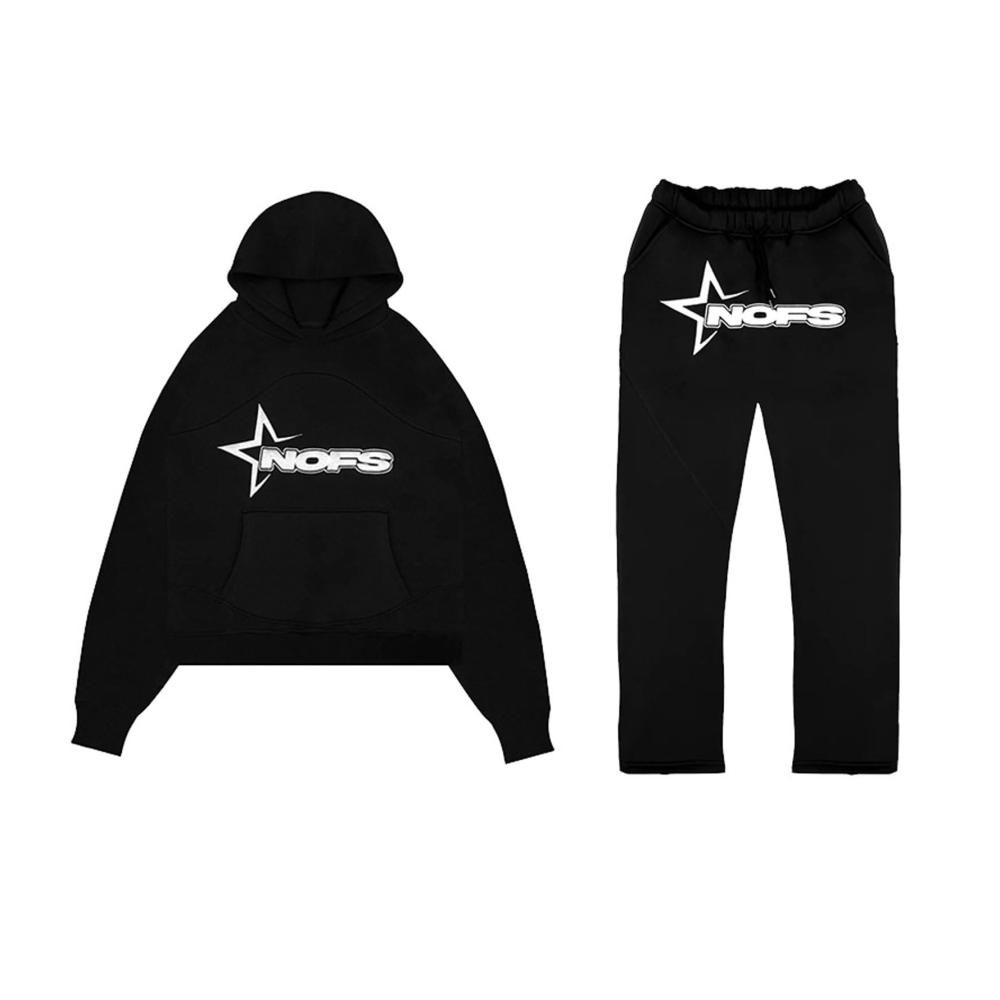 Herren Trainingsanzüge NOFS Streetwear | Buchstaben Druck Hoodies und Jogginghosen Y2K | Hip Hop Hose und Sporthosen | Streetwear Tracksuit für den Herbst und Winter