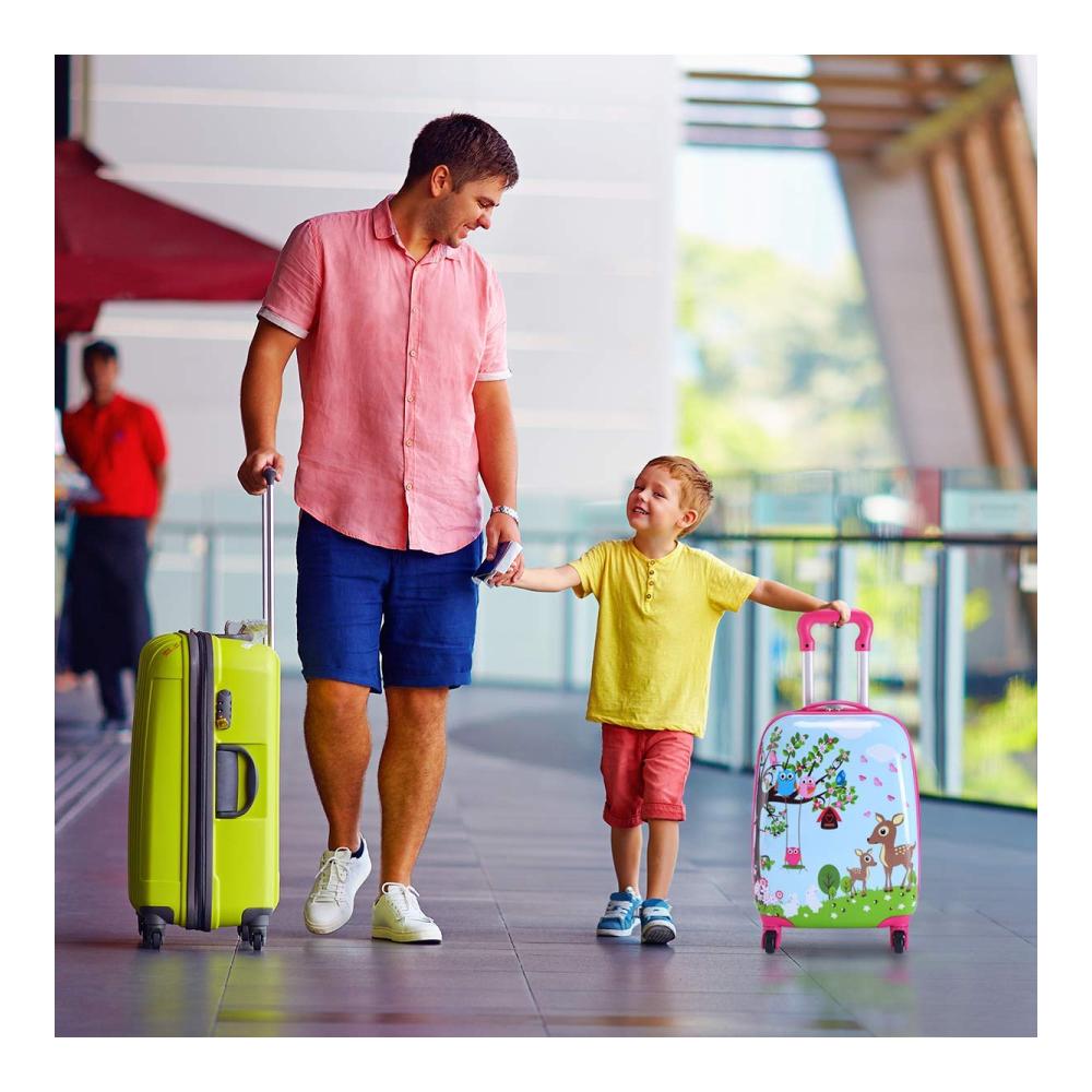 Kinderkoffer-Set mit Rollen 16 Koffer & 12 Rucksack - Reisegepäck für Kinder