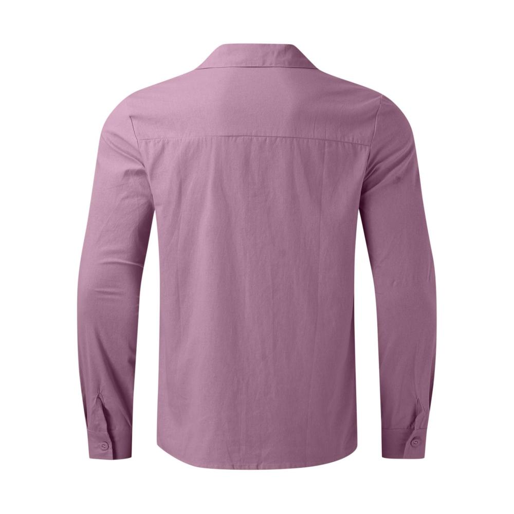 Herren Beinwärmer & Langarmhemd Set – Baumwolle Leinen Freizeitshirts Slim Fit Casual Mittelalter & Hawaiihemd für Frühling & Sommer
