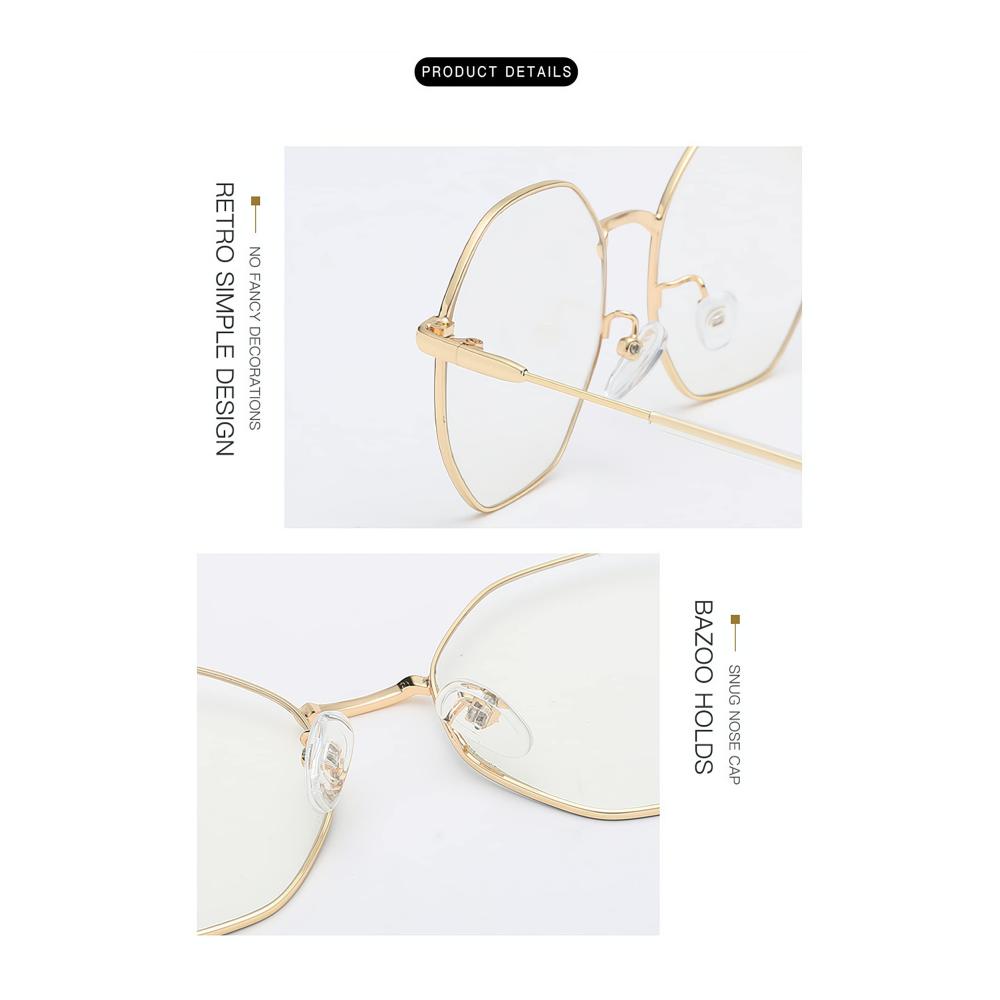 Metallgestell Blaulichtfilter Brille Retro-Design für Computer Fernsehen & Gaming