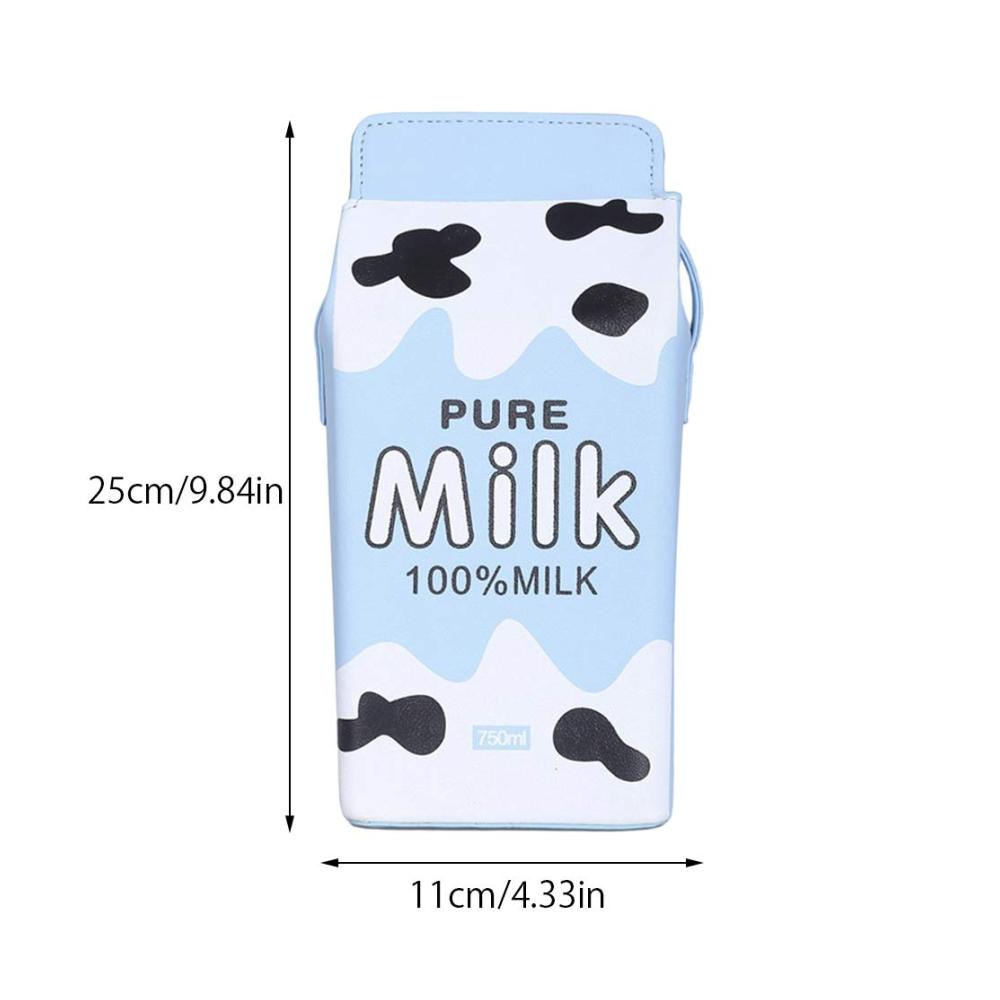 Milchkarton-Design Umhängetasche Haplws Strawberry Milk Box Crossbody Bag & Pen Box