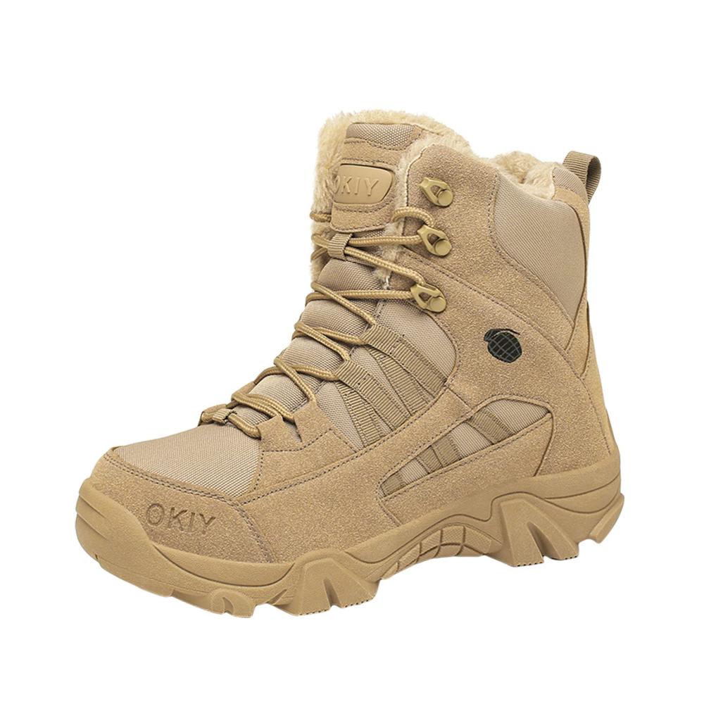 Militärstiefel für Herren Warm Gefütterte Taktische Trekking- und Wanderschuhe mit Reißverschluss Rutschfest und Verschleißfest - Ideal für Outdoor-Abenteuer