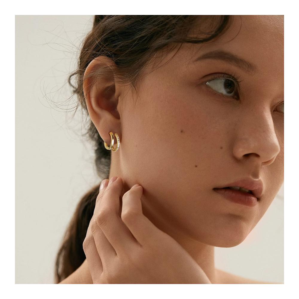 18 Karat vergoldete Edelstahl-Ohrstecker 12 Paar winzige Sets für mehrere Piercings & Knorpel-Creolen