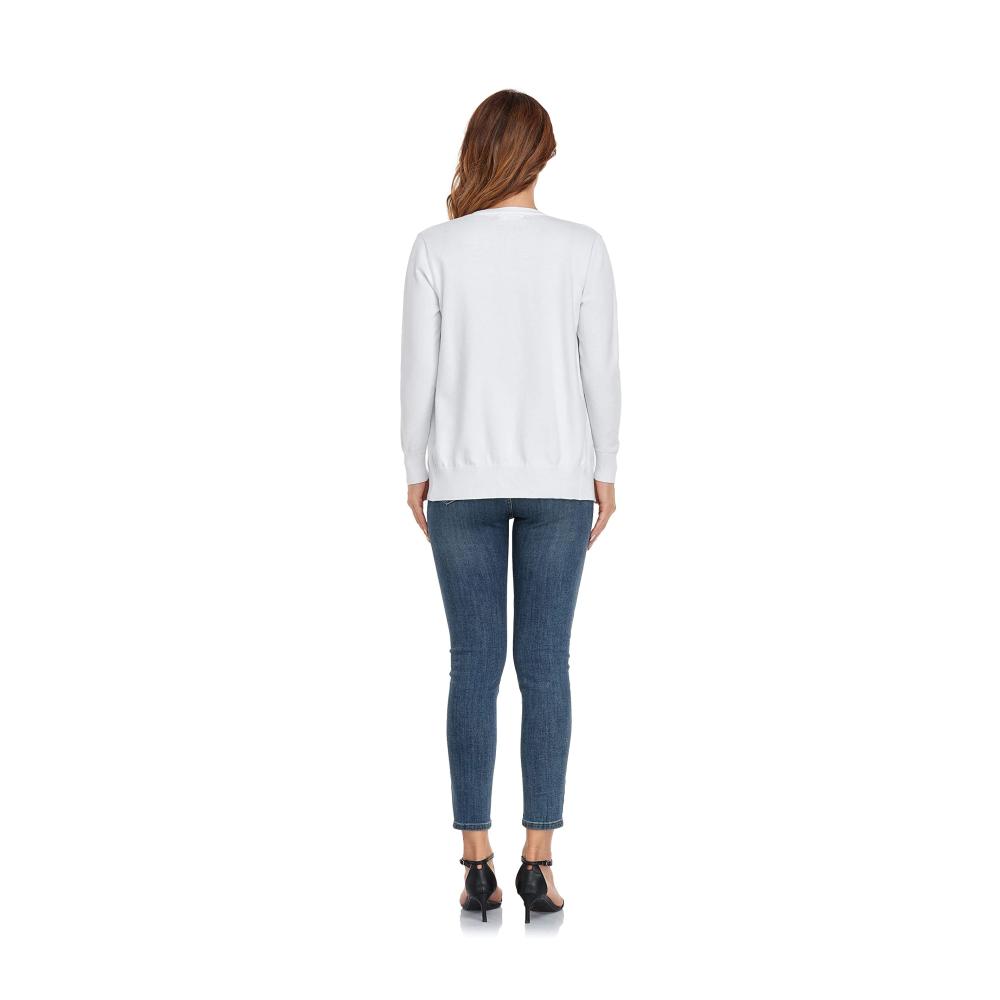 Damen Strickjacke CUNYI Pullover mit V-Ausschnitt