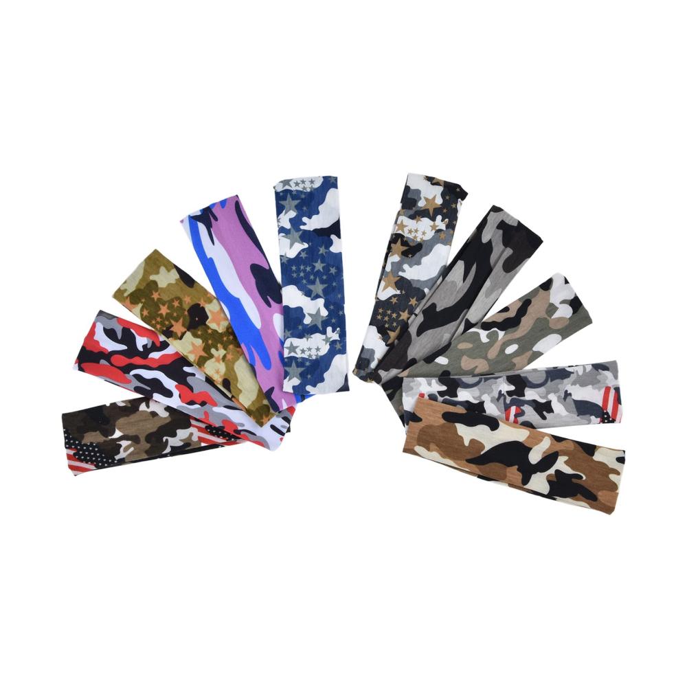 Sport-Stirnbänder mit elastischem Design für bequemes Laufen – Camouflage Jogging-Stirnband für Fitness und Laufsport