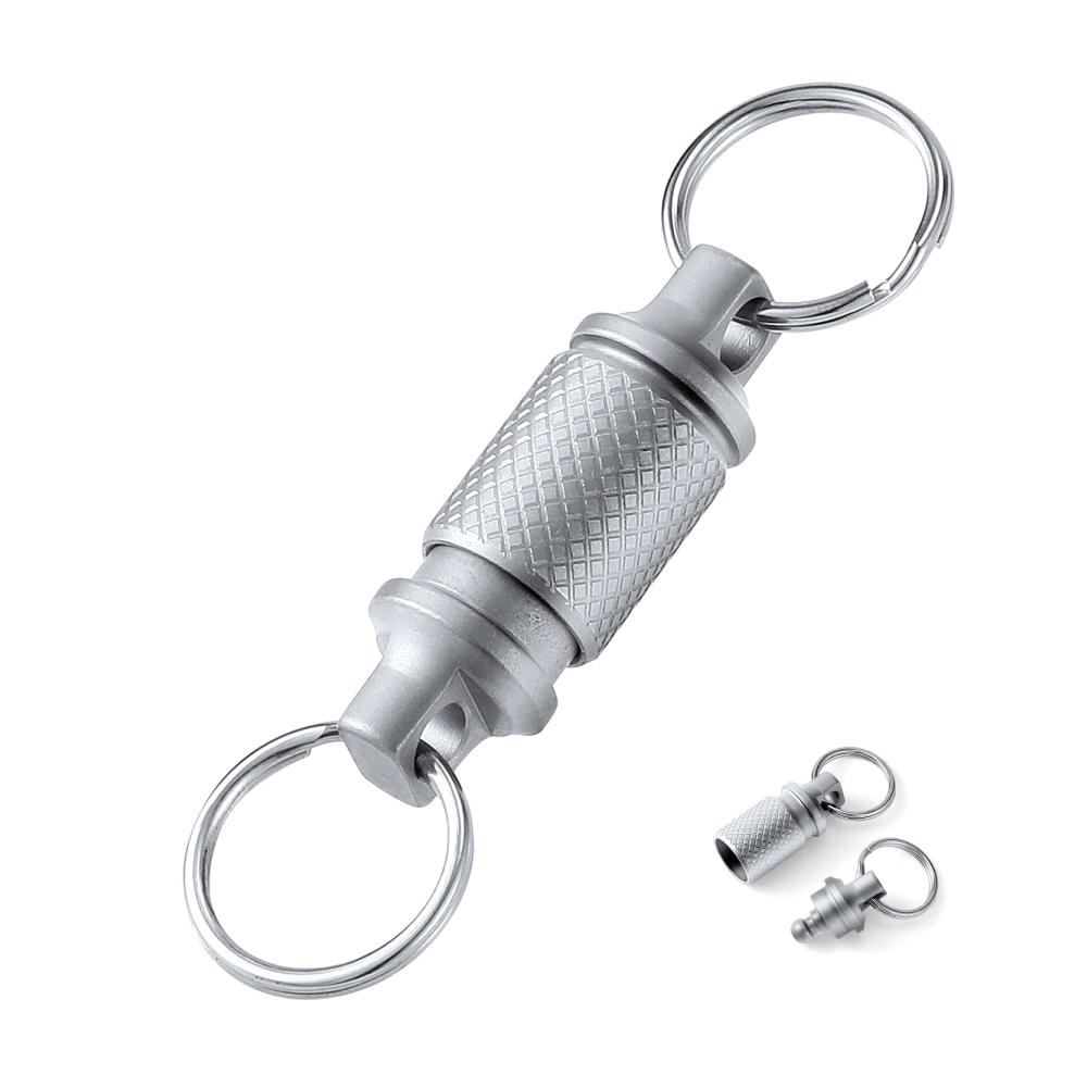 Titanlegierung Schlüsselringe & Schlüsselbänder für Herren - Langlebiger 1pc Dreh-Schlüsselanhänger mit abnehmbarem Clip-Ring