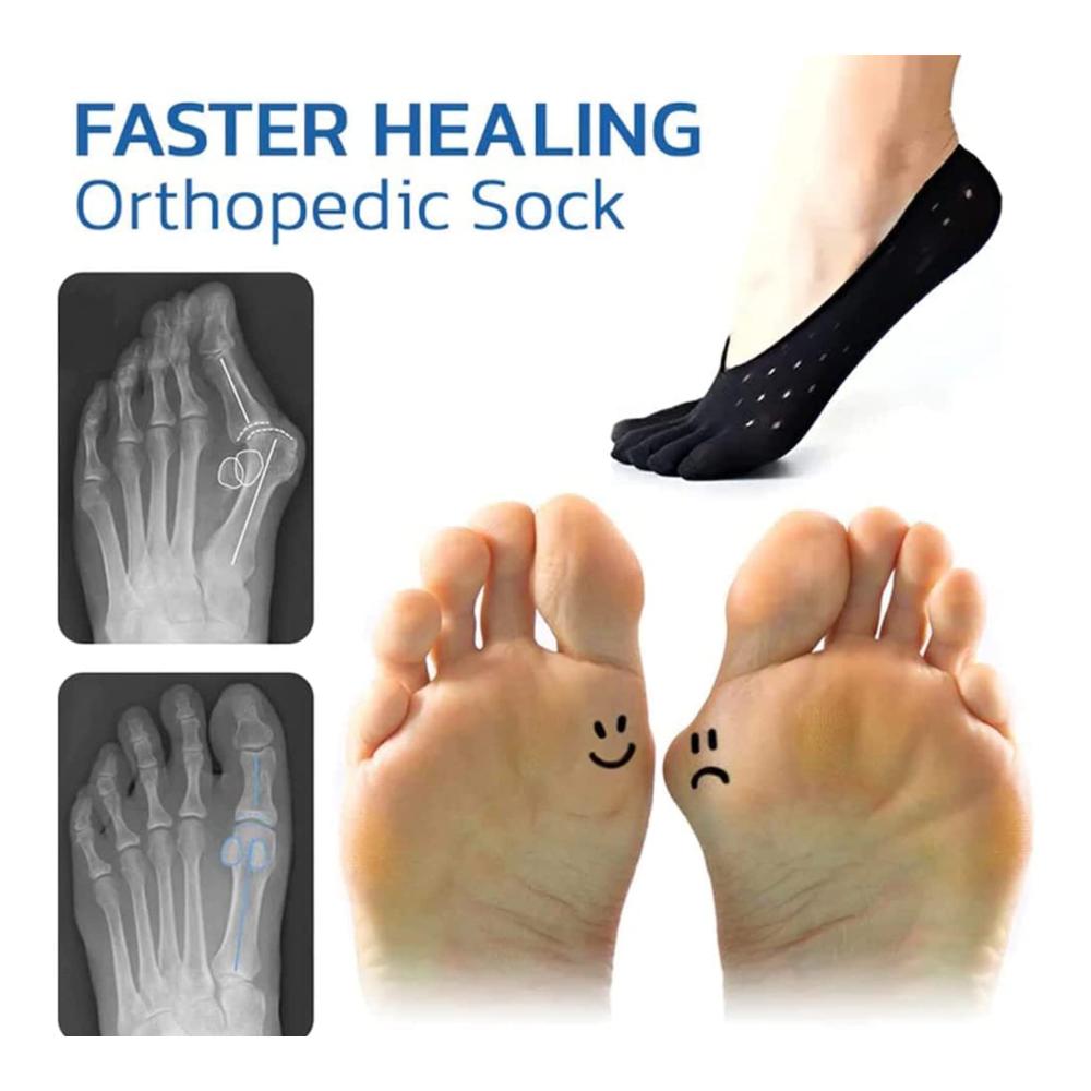 Socken 5er-Pack Atmungsaktive Zehensocken gegen Ballen mit Orthopädischer Kompression und Projoint-Technologie