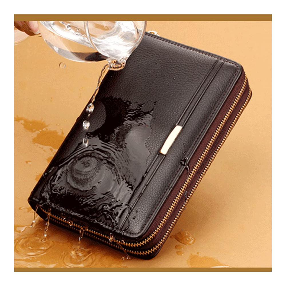 Lederhandtasche für Herren Business Geldbörse mit Schulterriemen groß und geschlossen - Perfekte Clutch für Karten und mehr