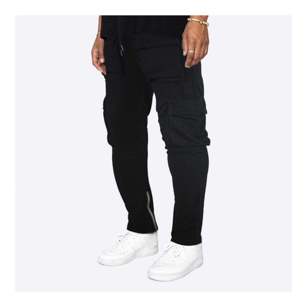 Doppelfunktionale Herrenhose mit Multi-Pouch-Design | Windabweisende Gelegenheitshose mit geradlinigem Reißverschluss