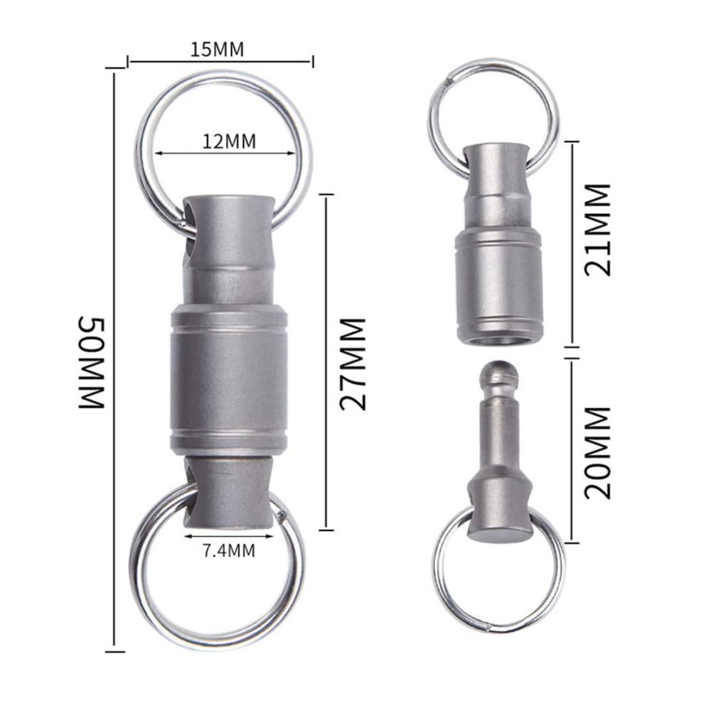 Schlüsselringe & Schlüsselbänder für Herren Premium Schlüsselanhänger-Set mit Schnellverschluss 360 Grad drehbar Karabiner und Schlüsselringen (3 Stück