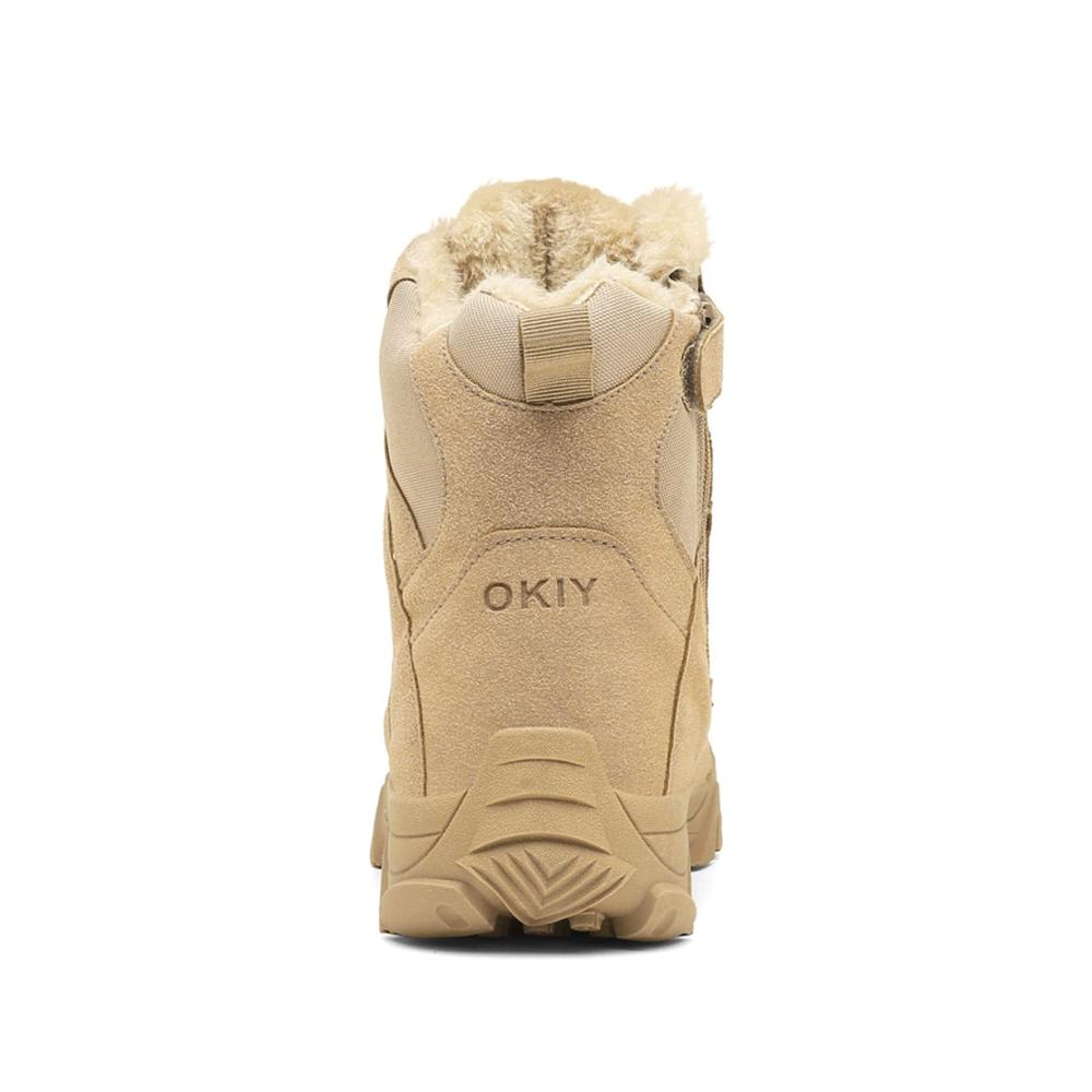 Militärstiefel für Herren Warm Gefütterte Taktische Trekking- und Wanderschuhe mit Reißverschluss Rutschfest und Verschleißfest - Ideal für Outdoor-Abenteuer