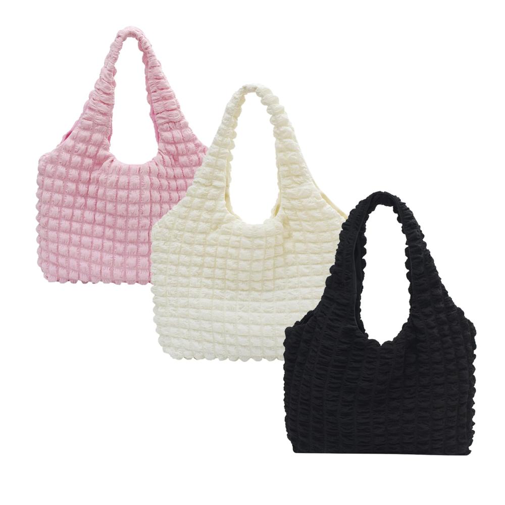 Gesteppte Damen-Shopper Leichte große Tasche für Reisen & Arbeit - Cloud Wolkenbeutel minimalistischer Stil Fluffy Einkaufstasche gepolsterte Handtasche mit hoher Kapazität