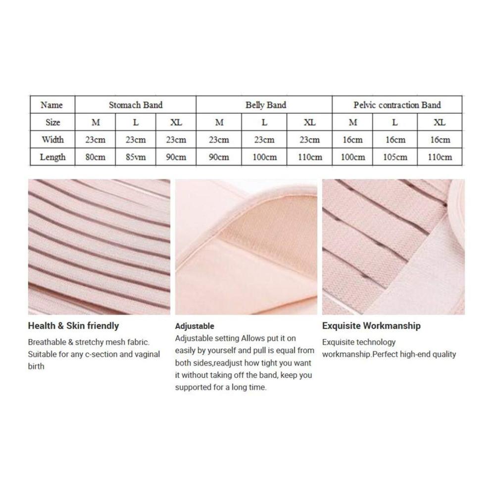 3-in-1 Postnatale Bauchbänder für C-Abschnitt Erholung und Taille/Becken Unterstützung - XXL Taille Trainer und Body Shaper