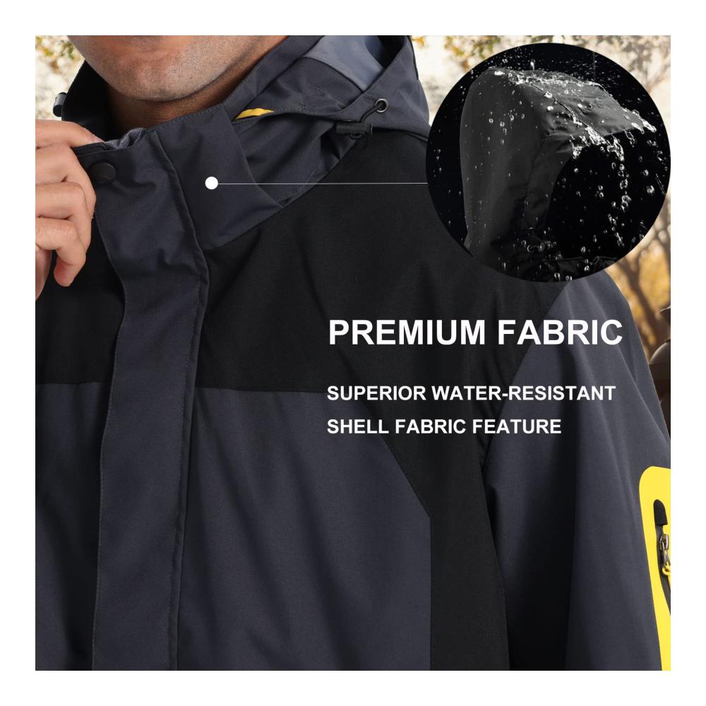 Herren Outdoorjacke - Winddichte Softshelljacke mit Abtrennbarer Kapuze für Freizeit und Übergänge