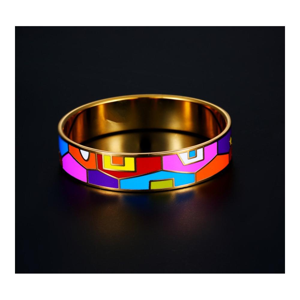 Armband Ateielli JW-B59 - Damen Armreif in 18 kt Roségold vergoldet und emailliert - Elegante Geschenkidee