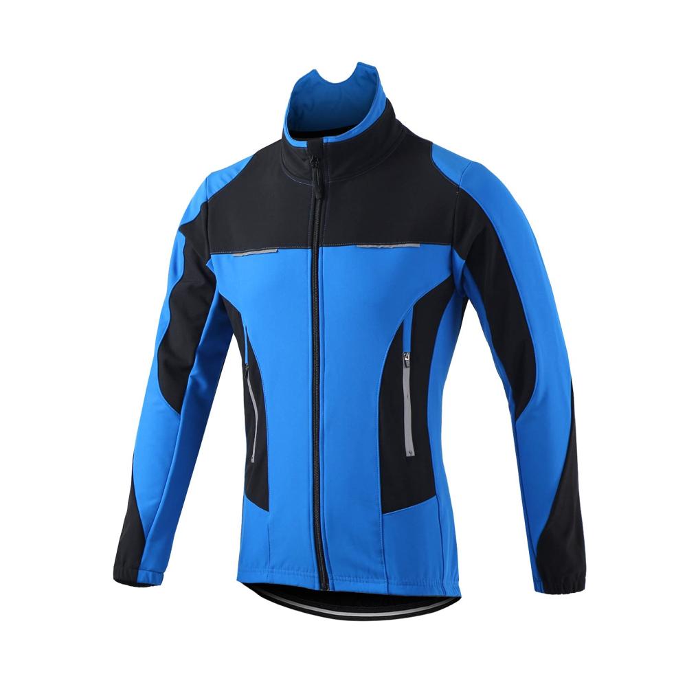 Herren Radjacke | Winter-Fahrradjacke mit Fleece | Wind- und wasserdichte Thermo-Langarmjacke | Reflektierende Fahrradbekleidung für Wärme