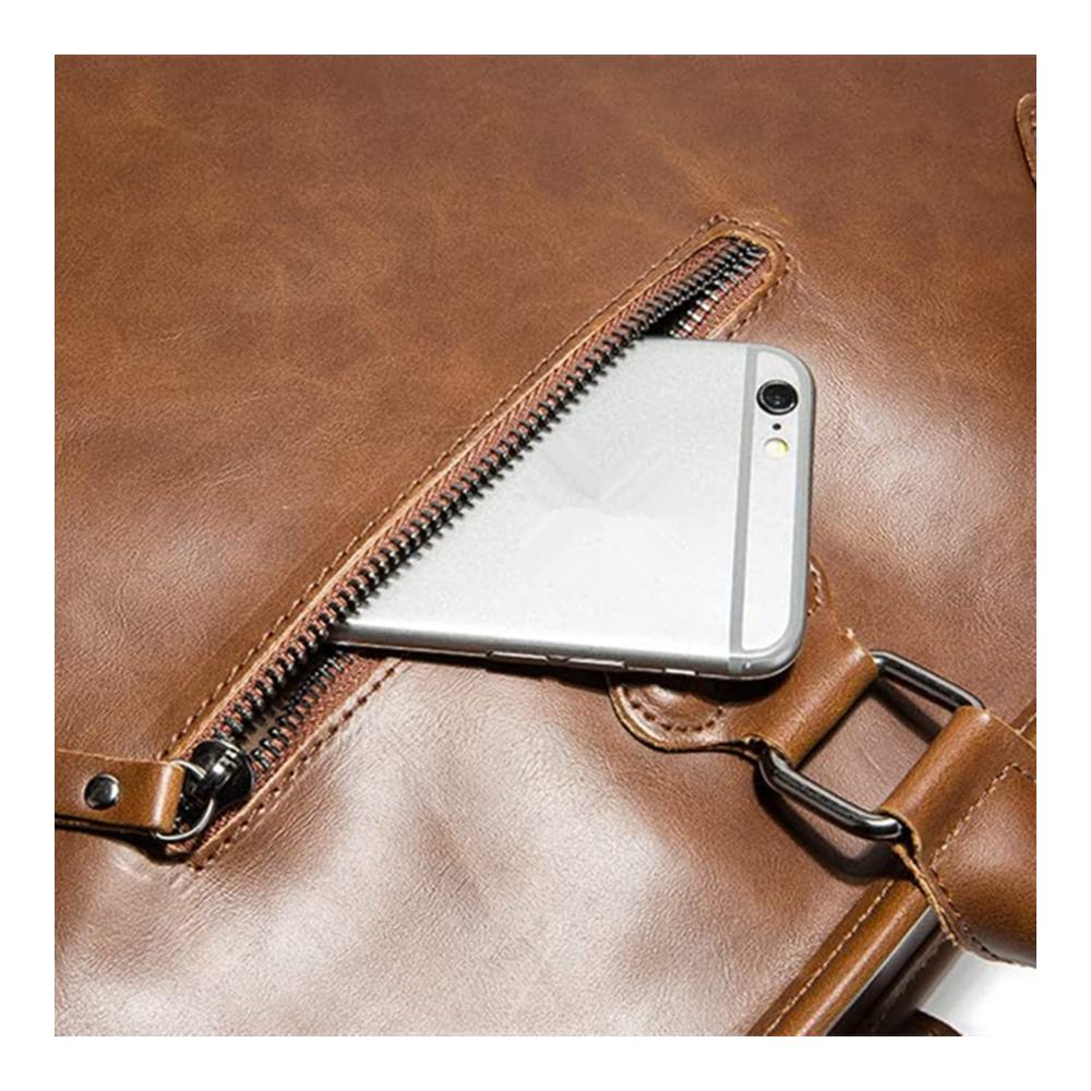 Herrentasche aus Crazy Horse Leder – Stilvolle Aktentasche mit Laptopfach