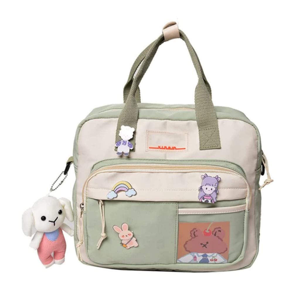 Schulranzen für Teenager Mädchen Stylischer Schulrucksack mit süßer Schultertasche Laptopfach und niedlichen Accessoires