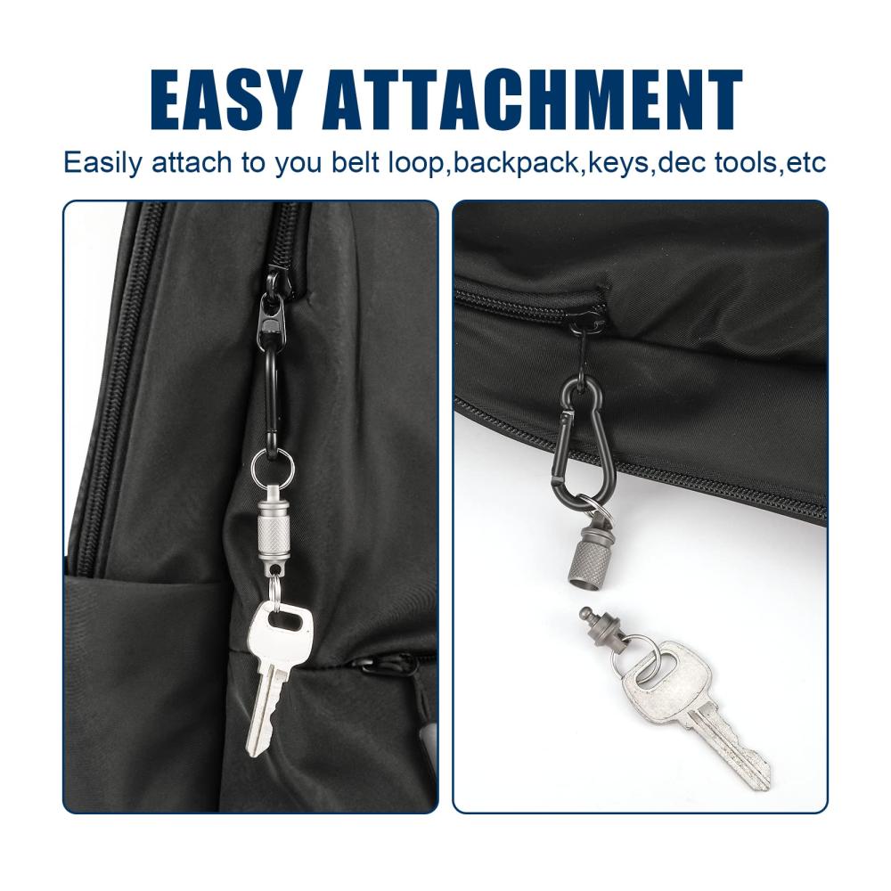 Titanlegierung Schlüsselringe & Schlüsselbänder für Herren - Langlebiger 1pc Dreh-Schlüsselanhänger mit abnehmbarem Clip-Ring