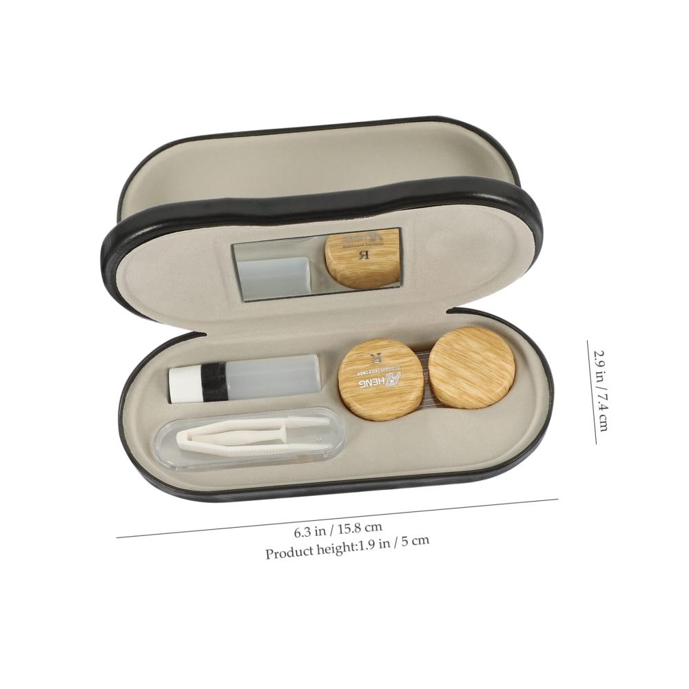 Vielseitiges Brillenetui Zusammenklappbare Sonnenbrille & Schnapsgläser - 2 in 1 Reise-Kontaktlinsenbehälter-Set für Modebrillen mit Doppeltem Verwendungszweck inklusive Koffer-Kit