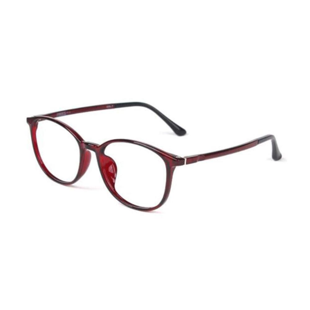 Brillenfassungen Resilience Upgrade HD Resin Lesebrille mit TR90-Rahmen Ultraleicht Strahlungsarm Grüne Folie Einteilige Nasenpolster (Schwarz Rot