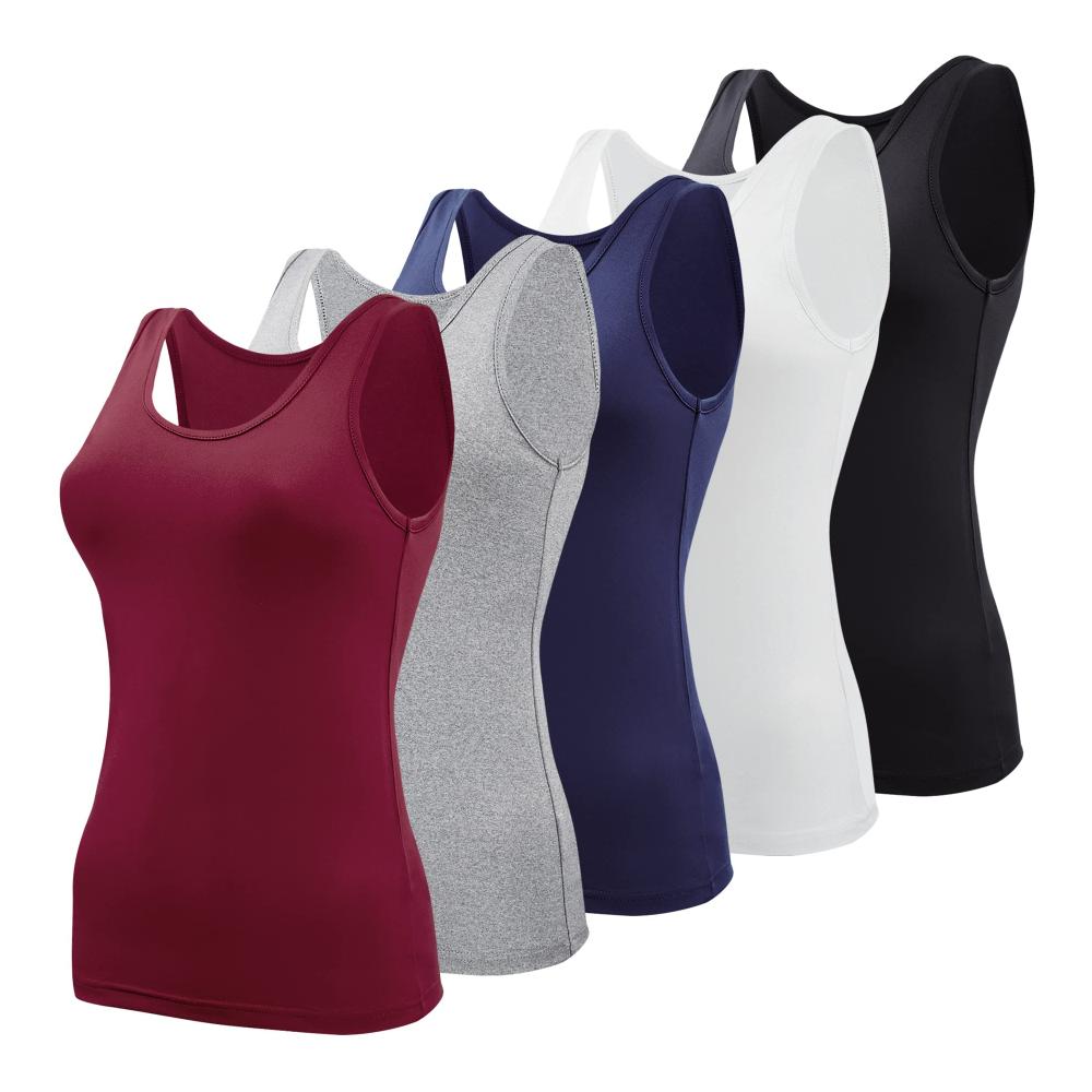 Unterhemden & BH-Hemden Set 5er-Pack Damen Crop Tops Basic Camisoles & Tank Tops für Frauen und Mädchen