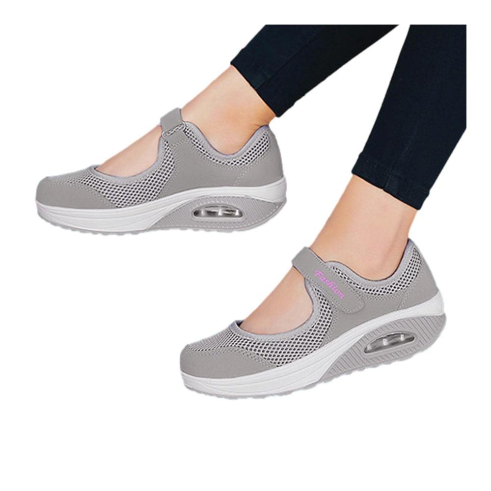 Orthopädische Damen Sneaker Bequeme Luftpolsterschuhe mit Dicker Sohle für Outdoor-Walking und Wandern