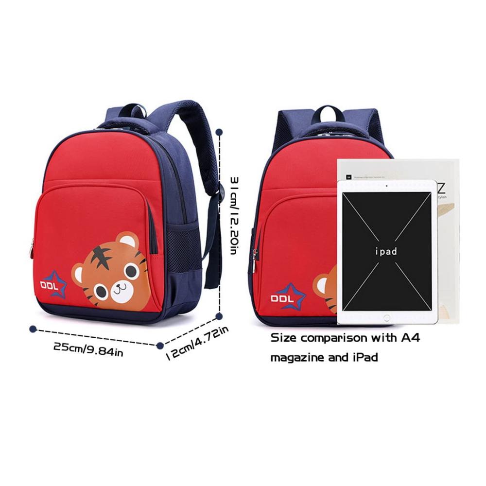 Kindergartenrucksack mit Cartoon Tiger - Perfekter Begleiter für Mädchen (3-6 Jahre