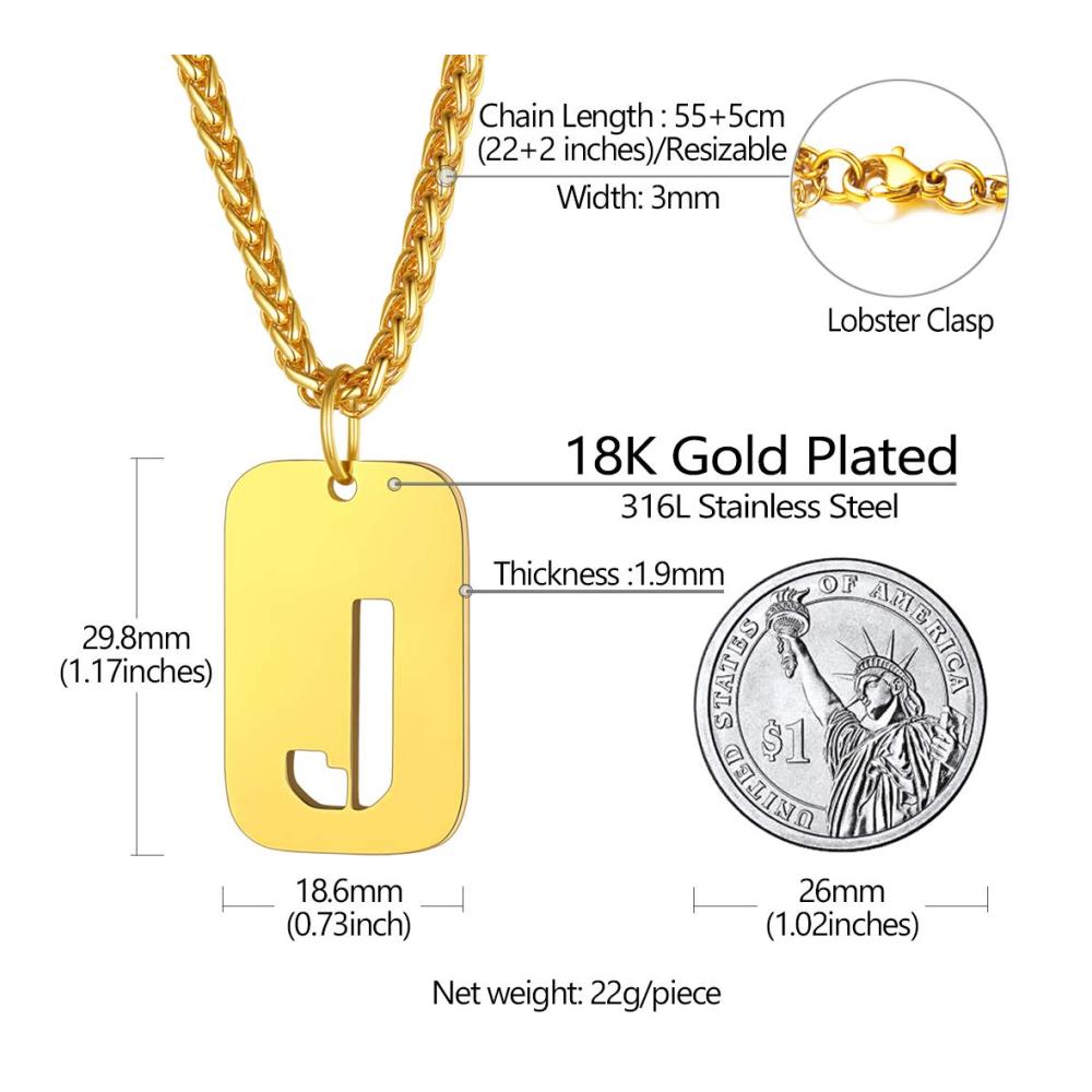 Alphabet Namenskette für Herren und Damen – Personalisierter Buchstaben-Anhänger mit Geschenkbox für Geburtstag und Party Partnerkette aus hochwertigem Alphabet Schmuck