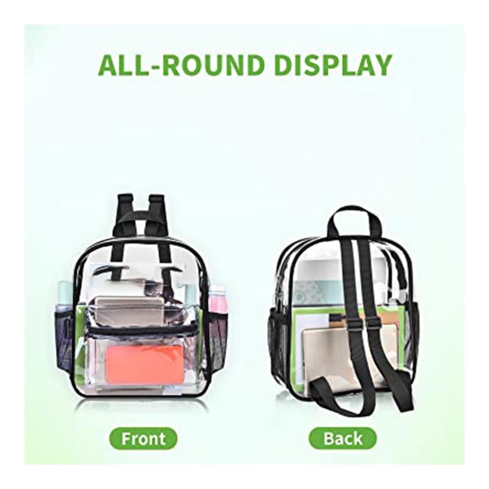 Transparenter PVC-Rucksack Kompakter hochwertiger Seidenrucksack in durchsichtiger Farbe Multifunktionale Handtasche in Einheitsgröße