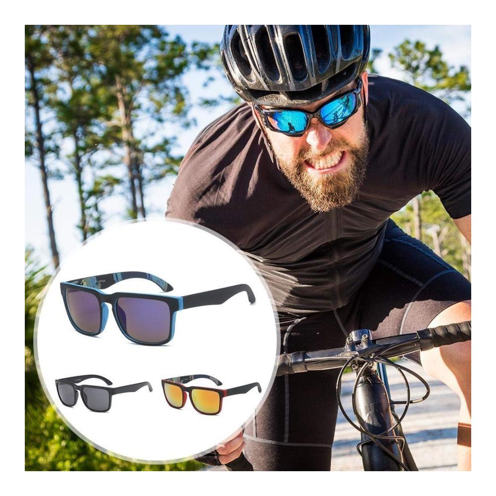 Bunte Reflektierende Sonnenbrille für Männer - Ideal für Outdoor-Fahrradfahrten in Gelb