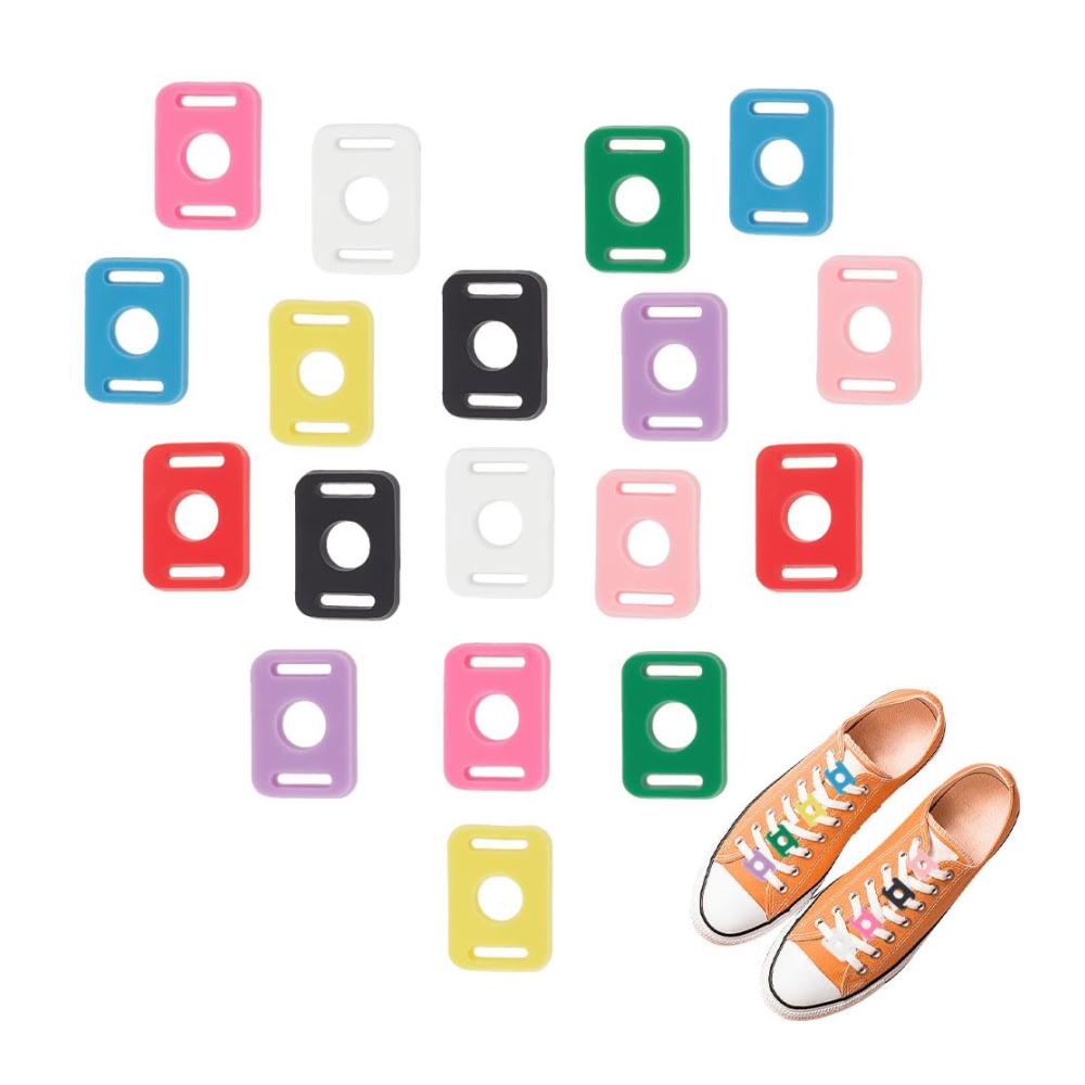 Bunte Schnürsenkel-Set 36 Stück Dekorative Schnürsenkel mit Charms Adaptern und Tags - Ideale Schnalle Dekorationen für Frau und Teenager Schuhe Ornament