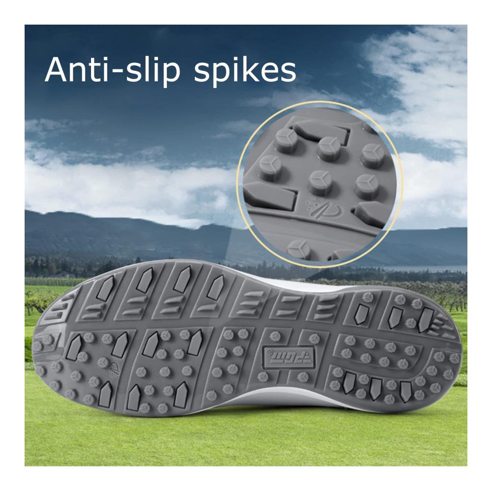 Golf Shoes for Women Waterproof Microfiber Leather Sneakers with Winter Warmth Anti-Skid Velcro System Lightweight Design and Outdoor Anti-Slip Traction for Comfortable Golf Walks